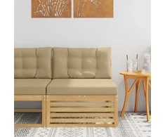 Lauko Vidurinis Sofa Kietos akacijos mediena Balta