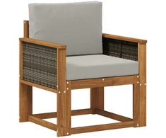 Lauko Vidurinis Sofa Kietos akacijos mediena Natūrali