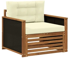 Lauko Vidurinis Sofa Kietos akacijos mediena Natūrali