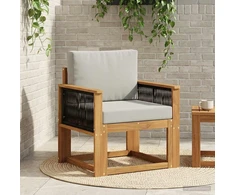 Lauko Vidurinis Sofa Kietos akacijos mediena Natūrali
