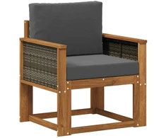 Lauko Vidurinis Sofa Kietos akacijos mediena Natūrali