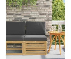Lauko Vidurinis Sofa Kietos akacijos mediena Balta