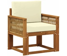Lauko Vidurinis Sofa Kietos akacijos mediena Natūrali