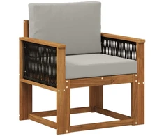 Lauko Vidurinis Sofa Kietos akacijos mediena Natūrali