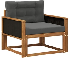 Lauko Vidurinis Sofa Kietos akacijos mediena Natūrali