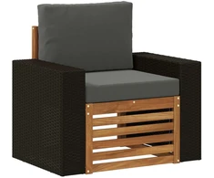 Lauko Vidurinis Sofa Kietos akacijos mediena Natūrali