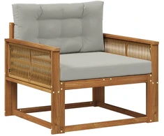 Lauko Vidurinis Sofa Kietos akacijos mediena Natūrali
