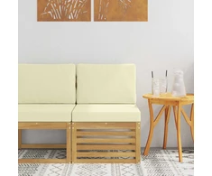 Lauko Vidurinis Sofa Kietos akacijos mediena Balta