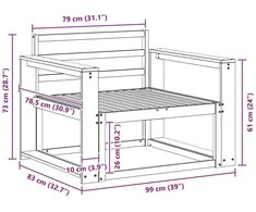 Lauko Vidurinis Sofa Natūrali