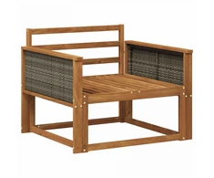 Lauko Vidurinis Sofa Kietos akacijos mediena Natūrali