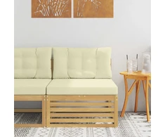 Lauko Vidurinis Sofa Kietos akacijos mediena Balta