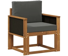 Lauko Vidurinis Sofa Kietos akacijos mediena Natūrali