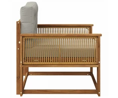 Lauko Vidurinis Sofa Kietos akacijos mediena Natūrali