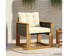Lauko Vidurinis Sofa Kietos akacijos mediena Natūrali