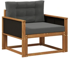 Lauko Vidurinis Sofa Kietos akacijos mediena Natūrali