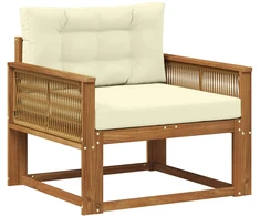 Lauko Vidurinis Sofa Kietos akacijos mediena Natūrali