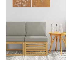 Lauko Vidurinis Sofa Kietos akacijos mediena Balta