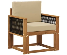Lauko Vidurinis Sofa Kietos akacijos mediena Natūrali