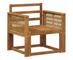 Lauko Vidurinis Sofa Kietos akacijos mediena Natūrali
