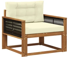 Lauko Vidurinis Sofa Kietos akacijos mediena Natūrali