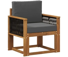 Lauko Vidurinis Sofa Kietos akacijos mediena Natūrali