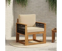 Lauko Vidurinis Sofa Kietos akacijos mediena Natūrali