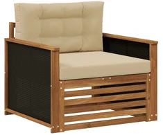 Lauko Vidurinis Sofa Kietos akacijos mediena Natūrali