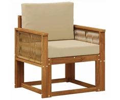 Lauko Vidurinis Sofa Kietos akacijos mediena Natūrali