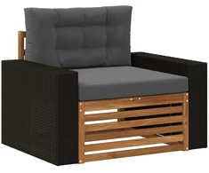 Lauko Vidurinis Sofa Kietos akacijos mediena Natūrali