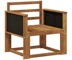 Lauko Vidurinis Sofa Kietos akacijos mediena Natūrali