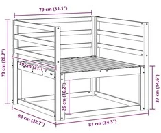 Lauko Vidurinis Sofa Natūrali