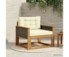 Lauko Vidurinis Sofa Kietos akacijos mediena Natūrali