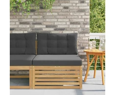 Lauko Vidurinis Sofa Kietos akacijos mediena Balta