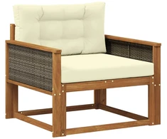 Lauko Vidurinis Sofa Kietos akacijos mediena Natūrali
