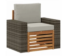 Lauko Vidurinis Sofa Kietos akacijos mediena Natūrali