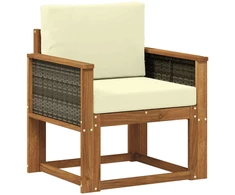 Lauko Vidurinis Sofa Kietos akacijos mediena Natūrali