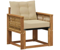 Lauko Vidurinis Sofa Kietos akacijos mediena Natūrali