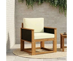 Lauko Vidurinis Sofa Kietos akacijos mediena Natūrali