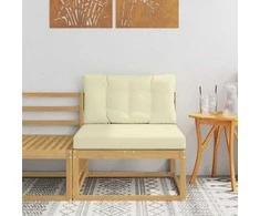 Lauko Vidurinis Sofa Poliesteris Balta
