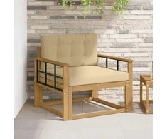 Lauko Vidurinis Sofa Poliesteris Balta