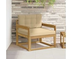 Lauko Vidurinis Sofa Poliesteris Balta