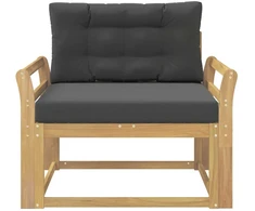 Lauko Vidurinis Sofa Poliesteris Balta