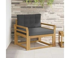 Lauko Vidurinis Sofa Poliesteris Balta