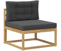 Lauko Vidurinis Sofa Poliesteris Balta
