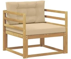 Lauko Vidurinis Sofa Poliesteris Balta