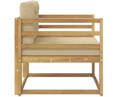 Lauko Vidurinis Sofa Poliesteris Balta