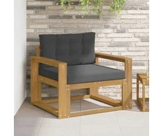 Lauko Vidurinis Sofa Poliesteris Balta