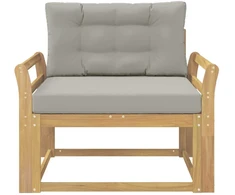 Lauko Vidurinis Sofa Poliesteris Balta