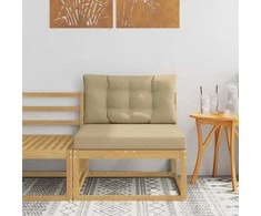 Lauko Vidurinis Sofa Poliesteris Balta