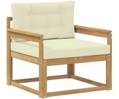 Lauko Vidurinis Sofa Poliesteris Balta